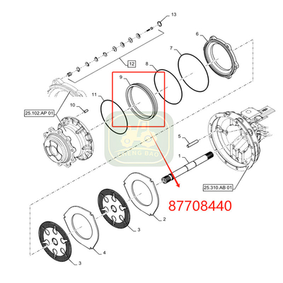 Hệ thống ly hợp thử cài đặt 87708440 phanh piston cho Backhoe Loader