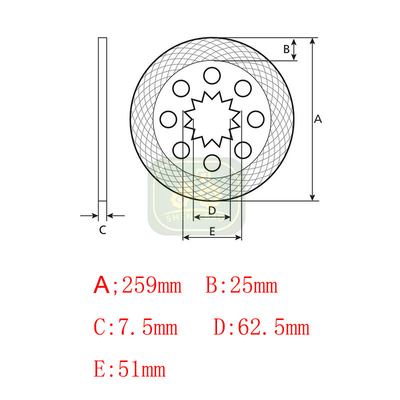 Hệ thống chênh lệch 15T 114622C2 đĩa phanh cho máy kéo