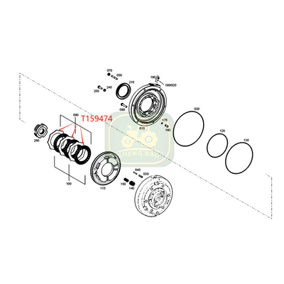 Hệ thống ly hợp T159474 Bảng hỗ trợ phanh cho máy nén