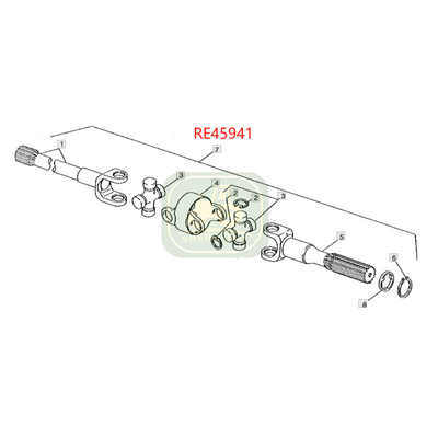 Hệ thống Differential Drive Shaft RE188421 RE45941 Shaft Assy cho máy kéo