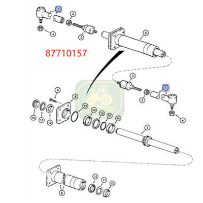 Đầu trục trước Tie Rod End 87710157 1704-2011 Ball Joint cho Backhoe Forklift