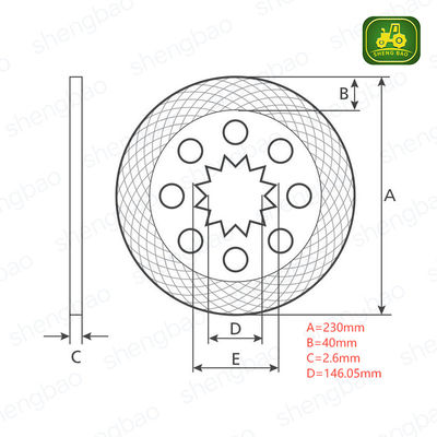 Bộ phận lái và phanh E6NN2N315AA Đĩa phanh cho Máy kéo