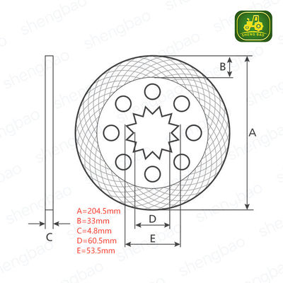 Các bộ phận lái và phanh 73320440 đĩa phanh cho máy kéo 22 Spinles