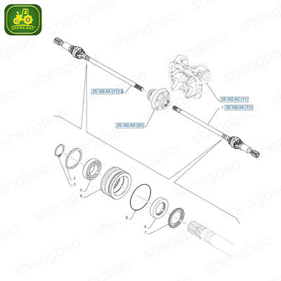 Các bộ phận trục trước 47518946 Trục nửa ngắn cho máy kéo