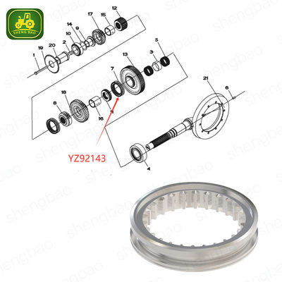 Các bộ phận bánh răng vòng và trục bánh răng YZ92143 Lớp dây chuyền chuyển động giai đoạn thứ ba cho máy kéo