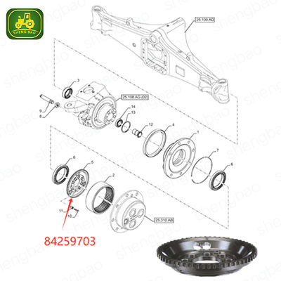Phụ tùng cầu trước 84259703 Vành răng 60T Dùng cho máy kéo