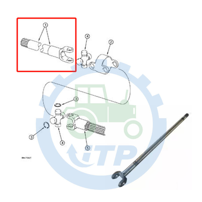 Trường hợp Backhoe 590SL 590SM 590L Trục dài Trục trước 195212A1