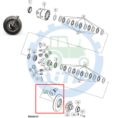 Bevel Gear RE336171 11 / 41T cho  8100 8200 8300 8400