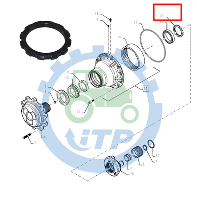 87708454 Bộ phận tải của  570XNT 580M 580SN Ring Nut