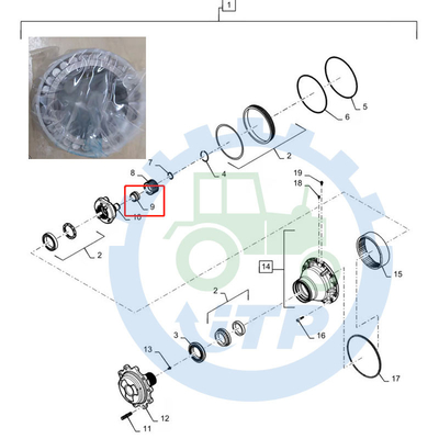 580N 580SN 580SN WT Trường hợp Phụ tùng máy xúc lật Vòng bi lăn 87708444