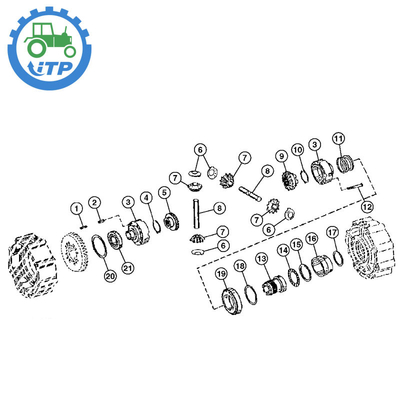 Máy giặt lực đẩy vi sai T163374 Backhoe 310 cho