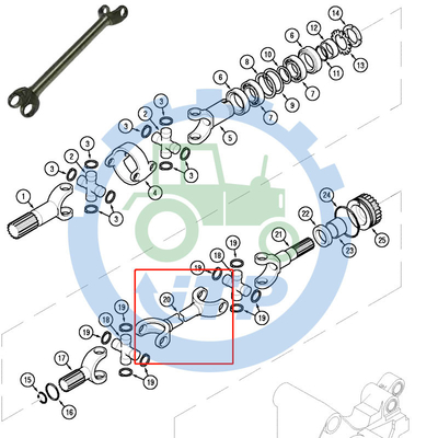 Bộ phận vỏ máy MX135 Half Shaft 340440A1